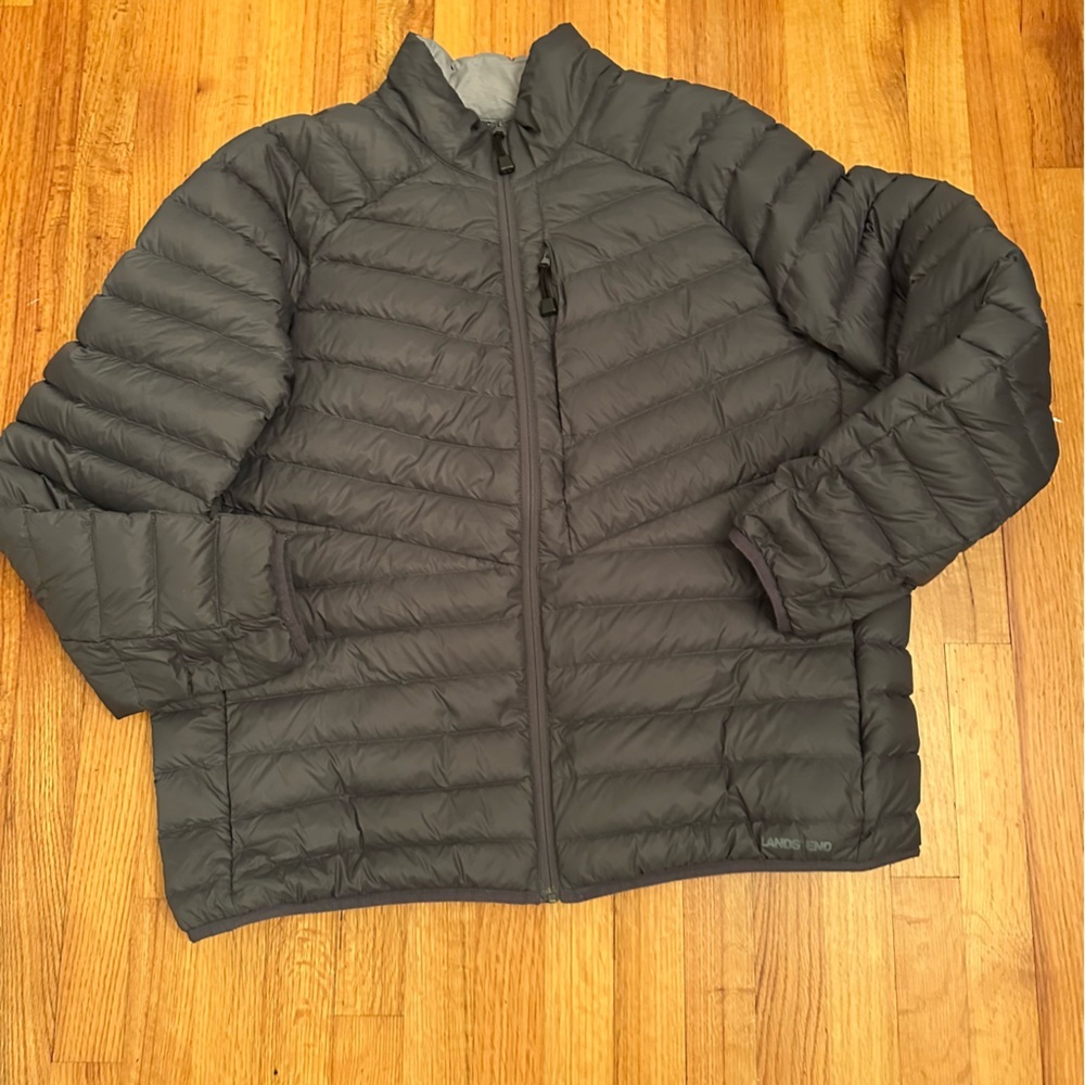 Lands' End Men's Wanderweight Ultralight Packable Down Jacket size XL - Picture 2 of 11